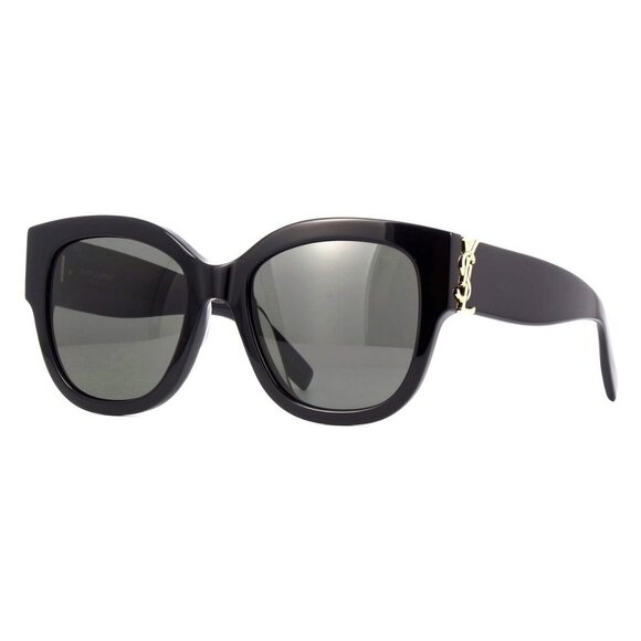 New SAINT LAURENT Black Square SL M95/F 001 Sunglasses Women - Picture 1 of 7